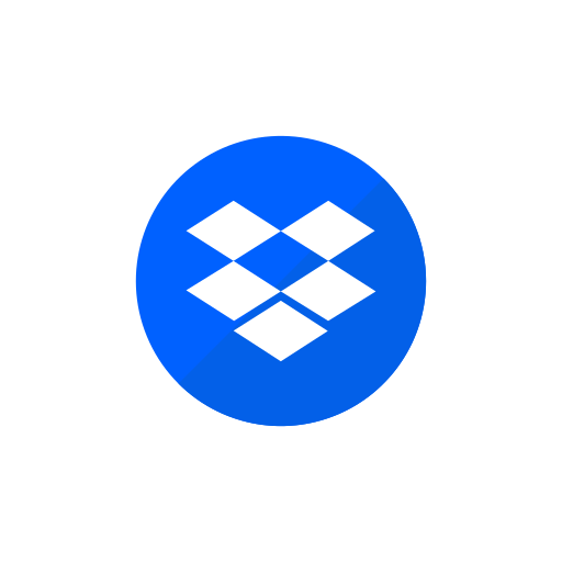 Dropbox, email, letter, save, social media icon